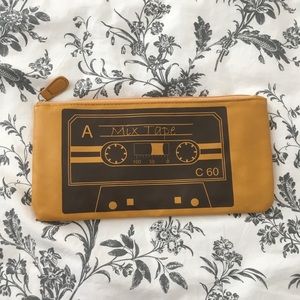 Retro Mixtape Mustard Yellow Clutch